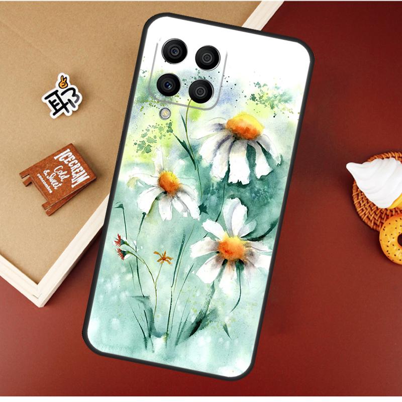 Daisy Watercolor Case For Samsung Galaxy M51 M31 M21 M11 M16 M36 M56 M53 M12 M32 M52 M15 M35 M55 M14 M34 M54
