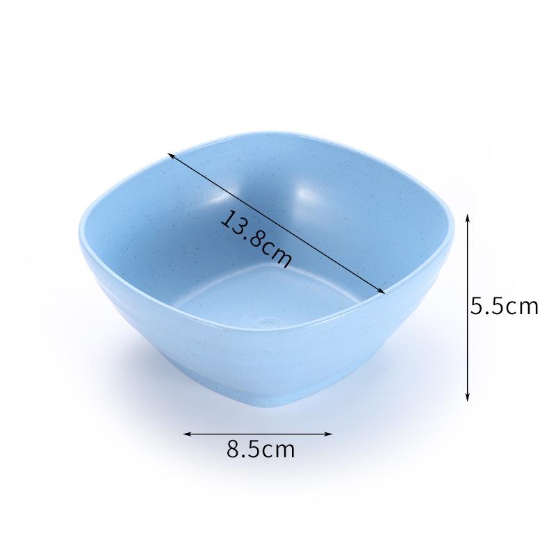 

Household Simple Drop Resistance Cute Seasoning Square Bowl синий