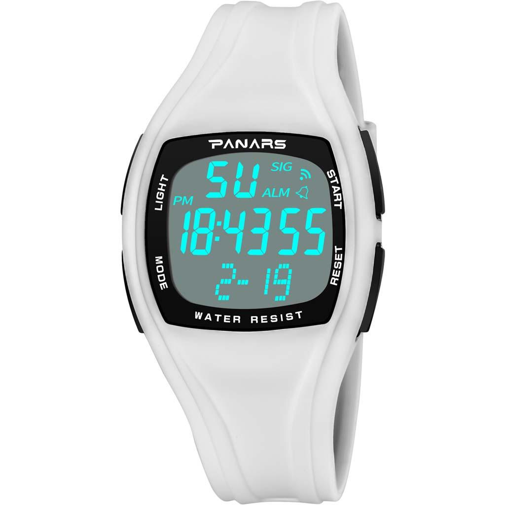 

И стильные водонепроницаемые будильники с ночным светом, повседневные мужские электронные часы белый