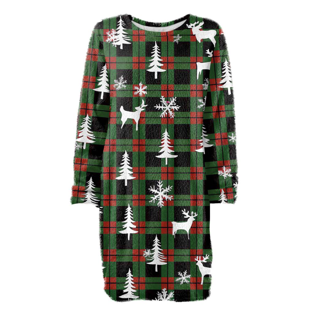 Rochii de pluș casual cu mânecă lungă pentru damă