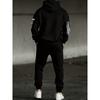 Men's Casual Suit, Printed Drawstring Hoodie, with Pockets and Drawstring Running Pants, Fashionable Men's Must Have Cool Set