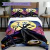 3pcs Duvet Cover Set (1*Duvet Cover + 2*Pillowcase, Without Core), The Nightmare Before Christmas Print Bedding Set, Bedroom Decor, All‑Season, Birthd
