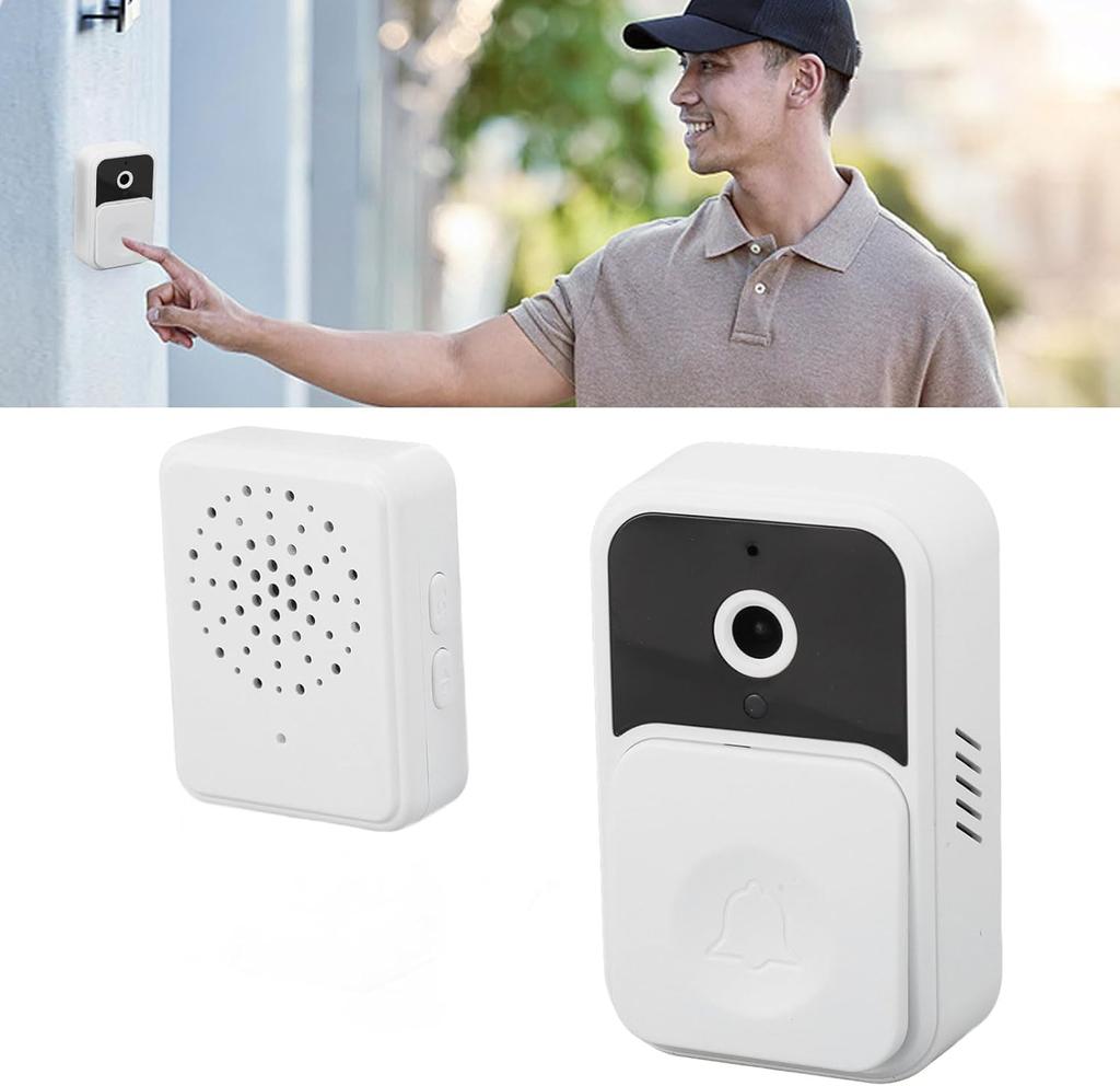 Video Doorbell 720P HD Wide Angle Security Camera, Up To 128GB Memory, 2 Way Voice Intercom Real Time Video Smart Door Bell Cameras