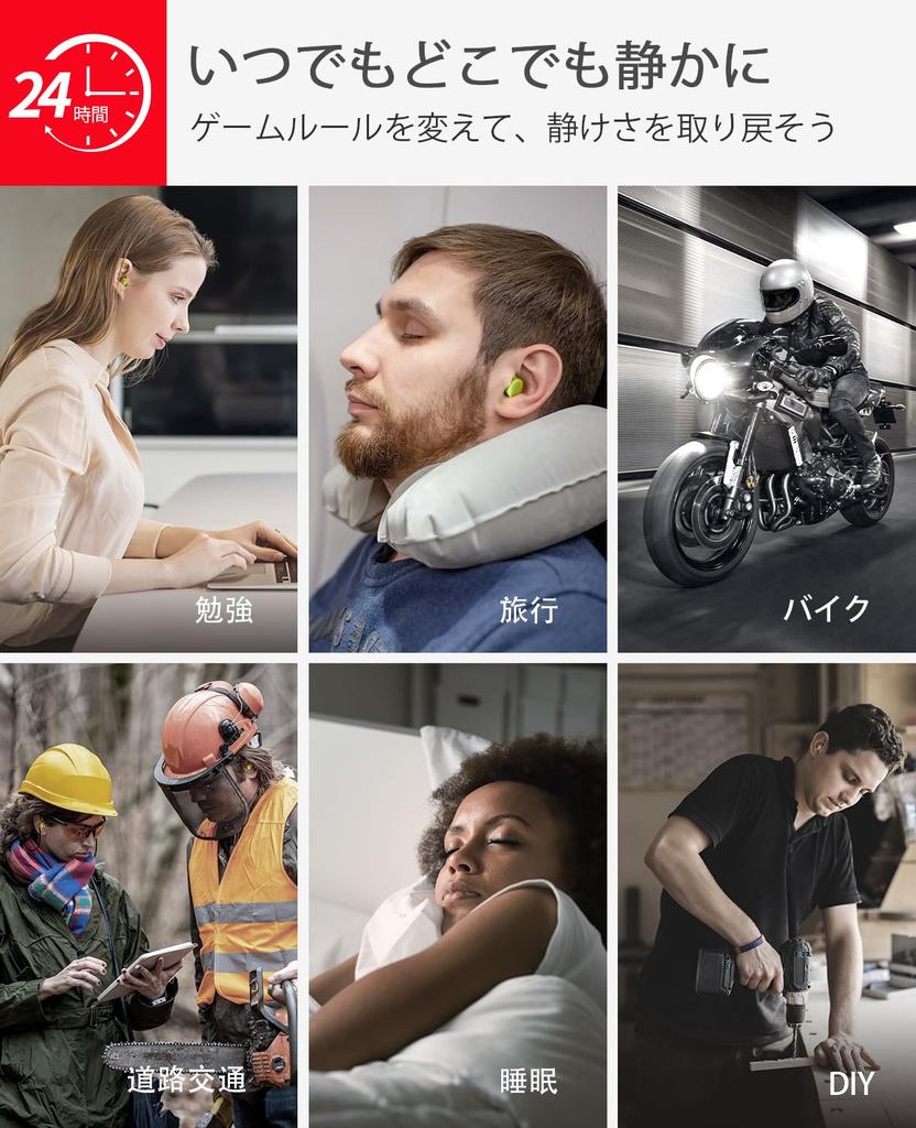 HUFFBIO Revolutionary Sleep Soft 5 2023 New Noise Cancelling Super Soft for Deep Blocks and Work Earplugs, Foam, Pairs, -36dB, Design, & Reusable,