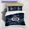 Brighton & Hove Albion Football Printed 3 Pieces Bedding Set, Comfortable Skin Friendly Bedroom Duvet Cover Set