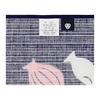 Miyamoto Kenema Large Furoshiki (90x90cm) - "Drunk Cat" Japanese Traditional Pattern, Hand-Dyed Cotton, Made in Japan. Perfect for large items, can