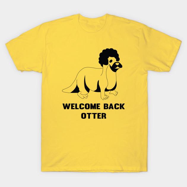 

Men Black Print T-shirt Welcome Back Otter No-Cut Transfer Paper Print Cotton Tshirt 3XL жовтий
