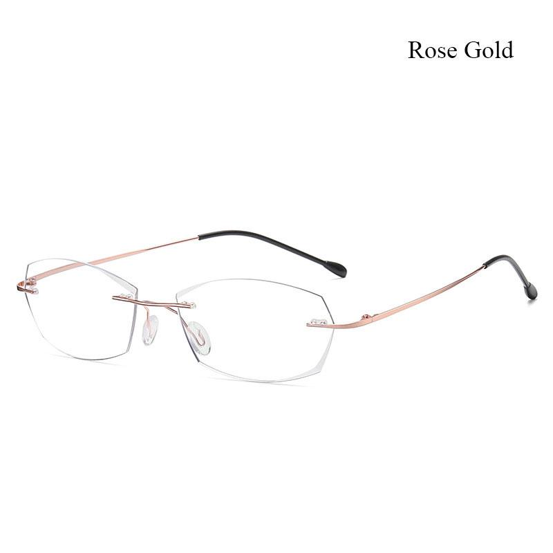 

Очки для чтения по рецепту без оправы с защитой от синих лучей +1,00 +2,00 +2,50 +1.00 розового золота