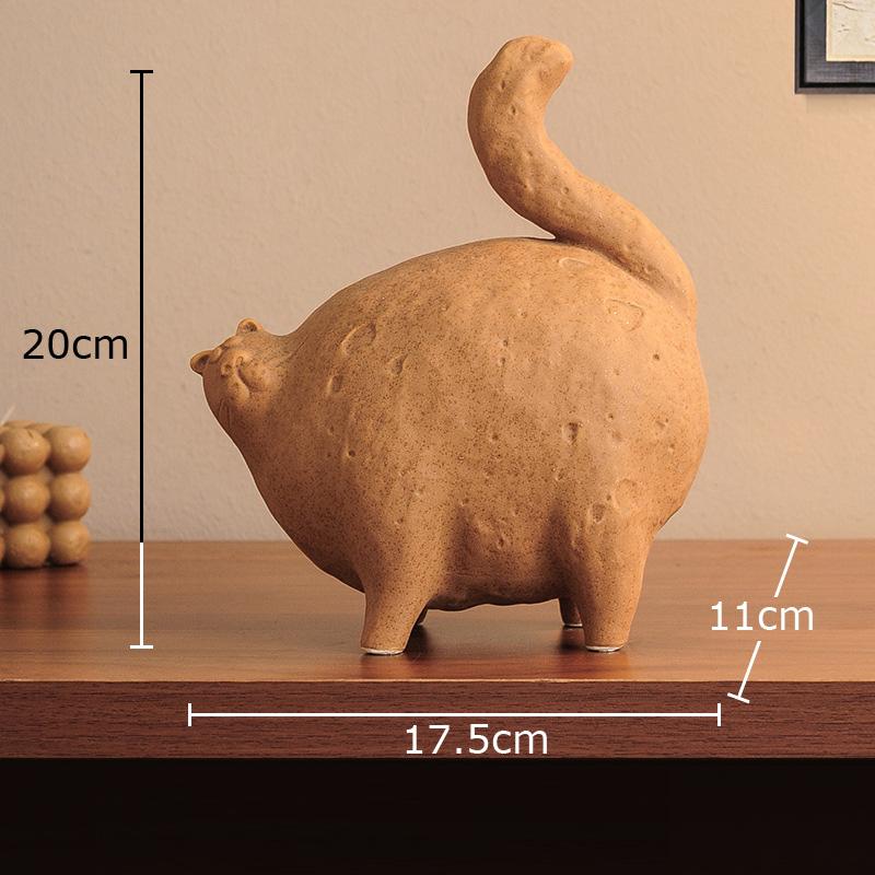 

Creative Couple Cats Ceramic Statue Desk Decoration Ornaments Modern Abstract Kitten Animal Sculpture Room Aesthetic Decor