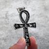 Retro Unisex Stainless Steel Ankh Cross Pendant Necklace Street Style Jewelry