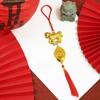 Red Gold Color Spring Festival Pendant with Tassel Zodiac Horse Pendant  Wall Hanging Ornament