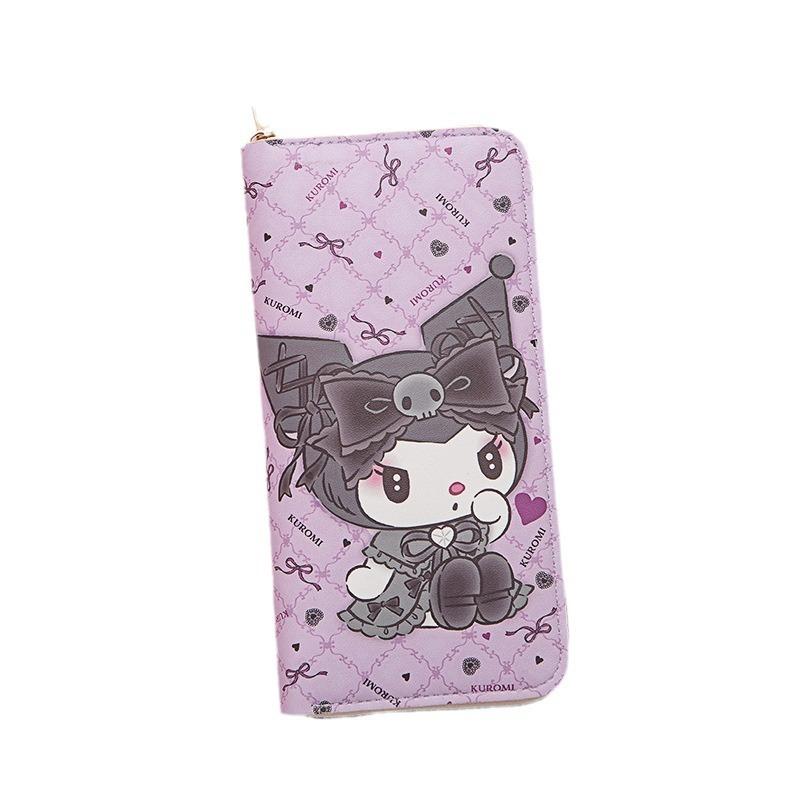 Long wallet female student cartoon fresh new large capacity mobile phone wallet zipper card bag clutch bag storage bag