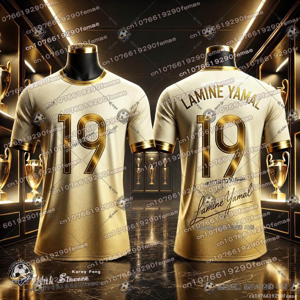 New Hot Sale Lamine Yamal Football Star Fan Jersey Kids Adult Summer Breathable Sports T Shirt Casual Outdoor Soccer Top