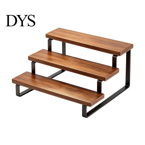 Espositore per Bottiglie in Ferro Scaffale per Liquori, Organizzatore Scaffale per Sciroppi da Caffè, 3 Gradini da Banco Decorativo per Vino per Bar Mini Armadietto, Scaffale Retrò per Casa Whiskey