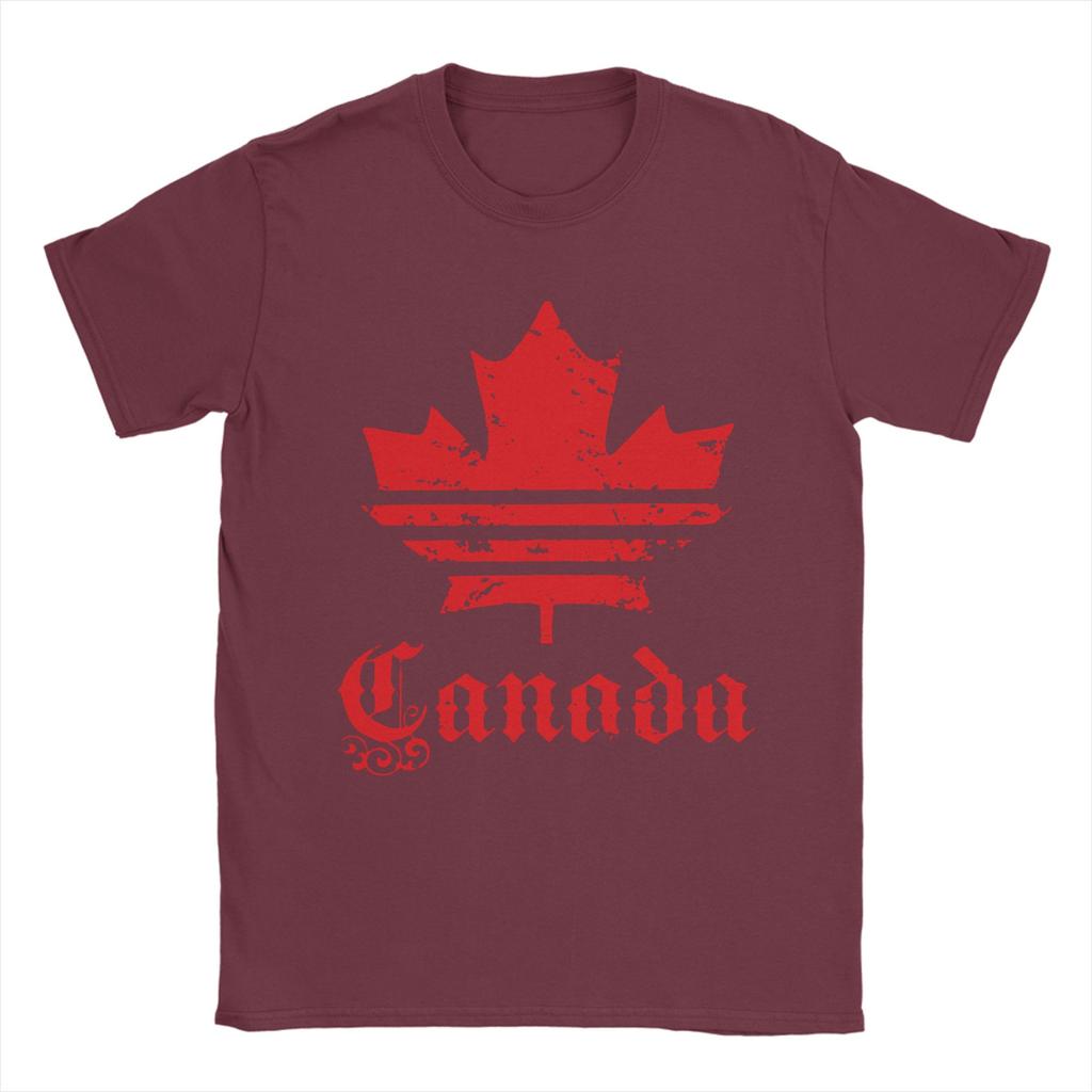Canada Flag T-Shirts Men Women Canadian Maple Leaf Funny Cotton Tees Round Collar Short Sleeve T Shirt 6XL Clothing