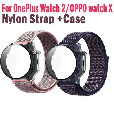 Loop Nylon  Strap + Case For OnePlus Watch 2 Sport Bracelet Adjustable Smart Watch Band For OPPO Watch X