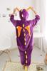 Dorawithme Purple Dragon Kigurumi Pajamas for Adults, Animal Cosplay Costume for Halloween and Christmas, Unisex (Size L)