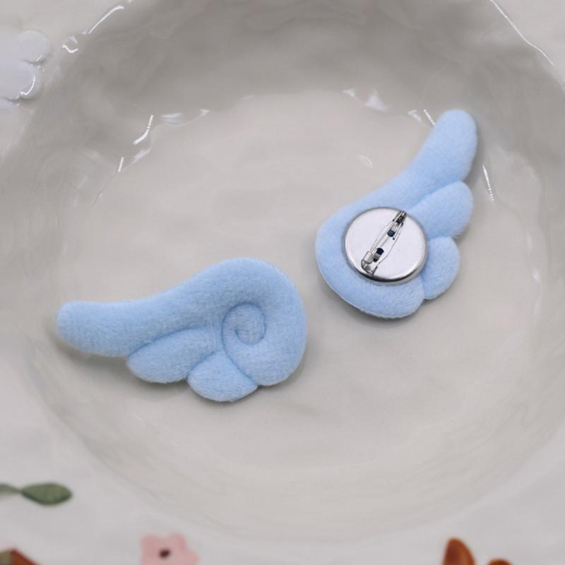 1 Paire Petites Ailes d'Ange Broche Style Japonais Doux Décor Vêtements Y2K Accessoires Peluche Sac Chapeau