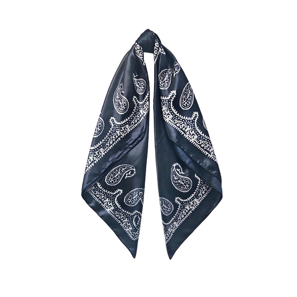 90cm Trendy Paisley Silk-Style Headscarf for Women - European American Design