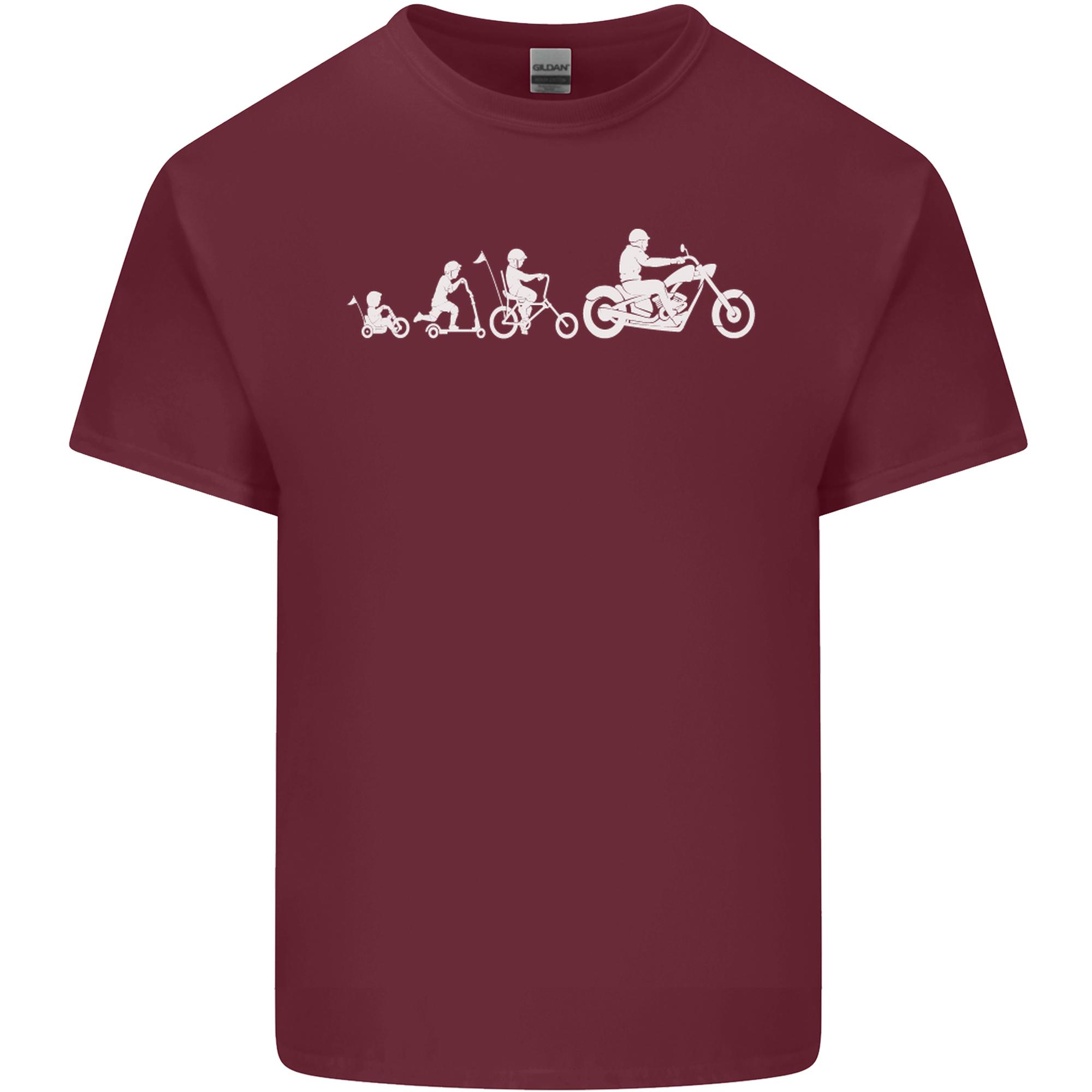 Evolution Motorcycle Motorbike Biker Unisexs Light Cotton TShirt S