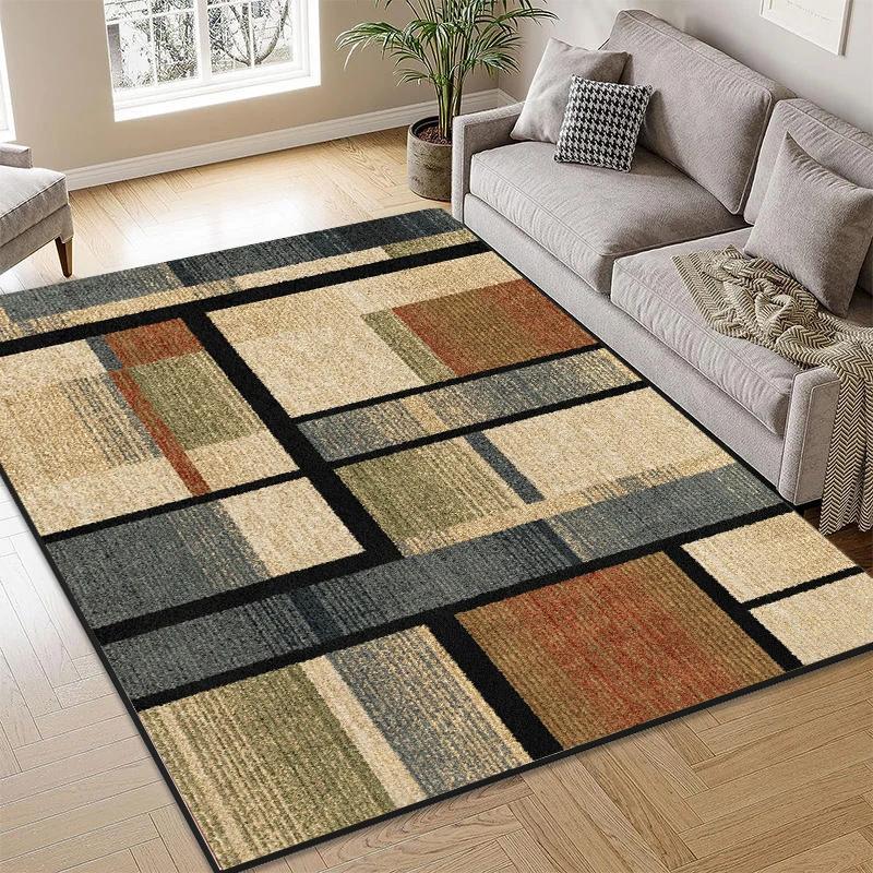 Nordic Abstract Area Rug for Living Room Bedroom Large Plush Non-Slip Floor Carpet Modern Home Decor