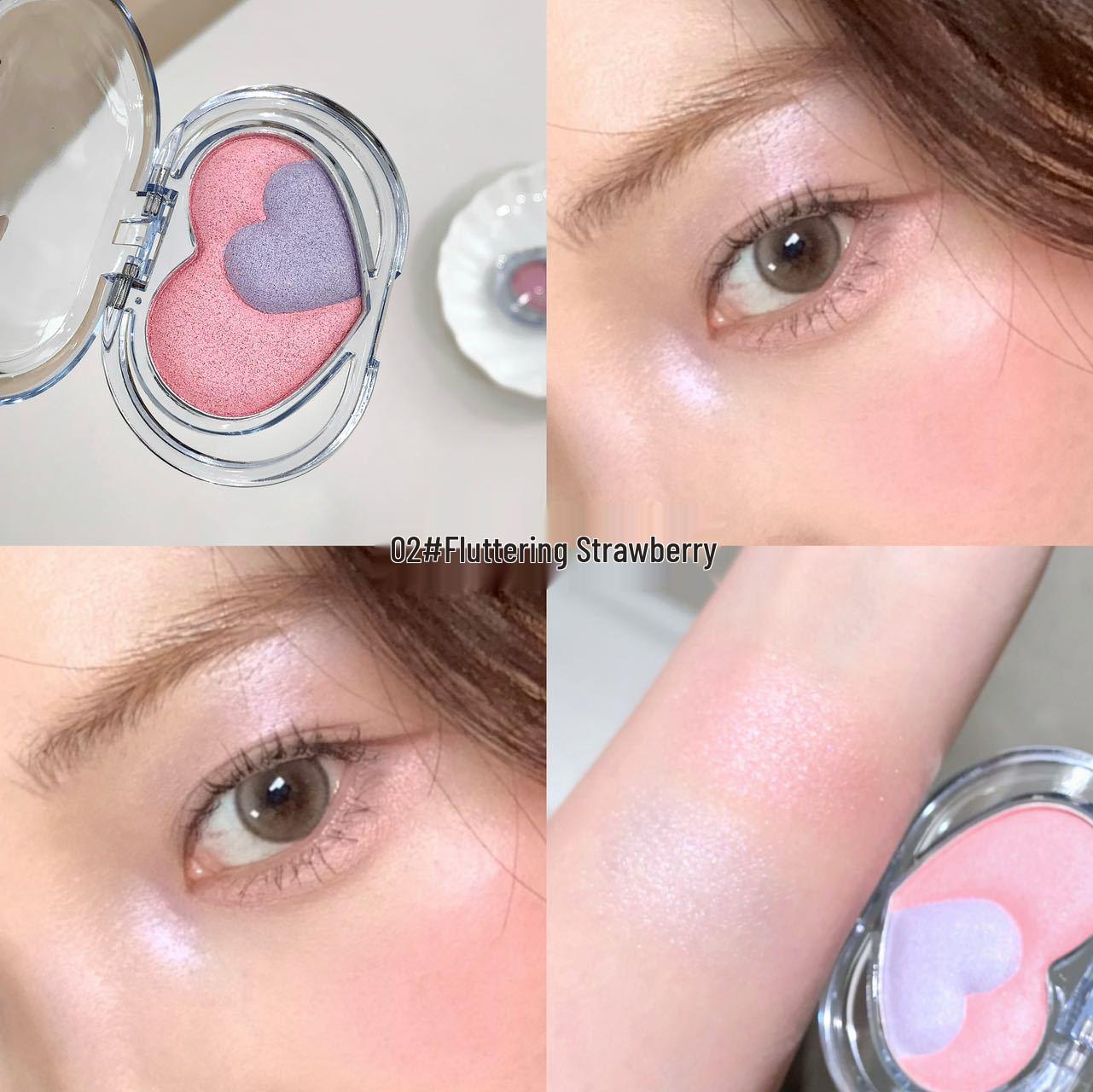 Kakashow Duo-tone Highlighter: 3D Brightening & Contouring Pearlescent Shimmer Powder. 5g