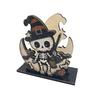 Office Desk Organizer Halloween Wood Napkin Holder, Rustic Ghost Skeleton Owl Pumpkin Dispenser, Wooden Dispenser Vintage Tabletop Standing