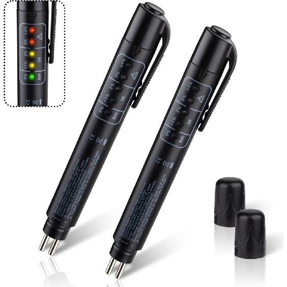 ecocstm Brake Fluid Tester, Brake Fluid Moisture Tester, Brake Tester | Brake Fluid Liquid Tester Pen with 5 LED Indicators, Auto Brake Diagnostic