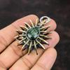 Seraphinite Pendant Dainty Gemstone Jewelry 925 Sterling Silver Pendant 18K Gold Plated Pendant Handmade Jewelry Cage Pendant Gift For Women