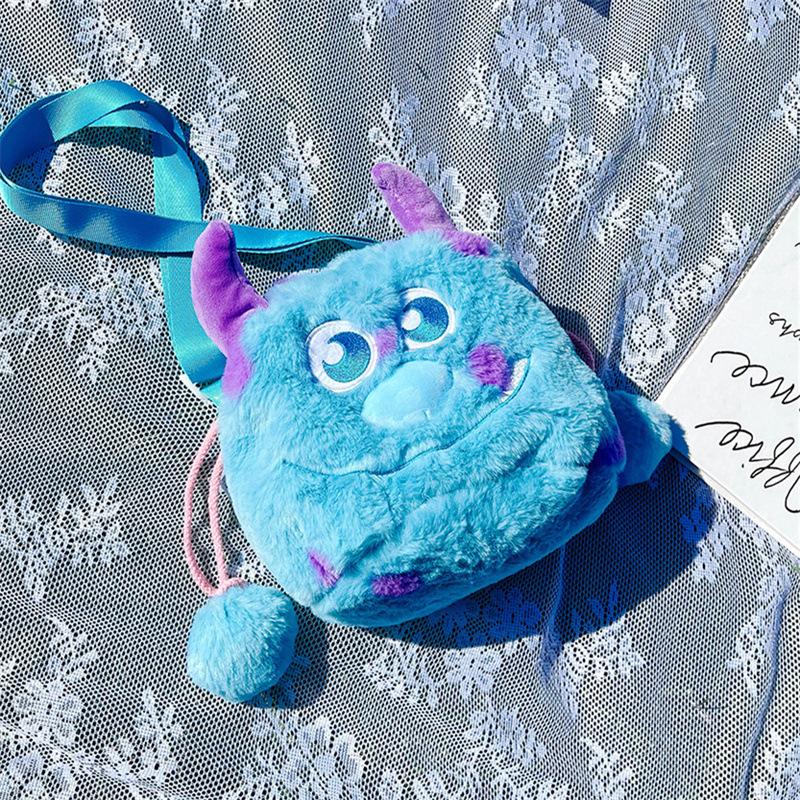 New Lolita Monster Plush Bucket Bag Female Crossbody Student Cute Girl Heart JK Shoulder Bag