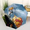 1 Automatik-Öffnungs-Regenschirm mit Löwenkönig-Simba-Thema, Bunt, 8 Speichen, Tragbar, für Damen und Herren, Ein Kompakter Begleiter für den täglichen Weg