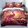 Elegant Peacock Cherry Blossom Set Exquisite Three-Piece Bedding Set Gift For Kids And Adults