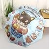 Chococat, Birthday Automatic Opening and Closing Parasol Compact Travel Umbrella with 8 Ribs for Women and Men Ideal Birthday/Christmas Gift
