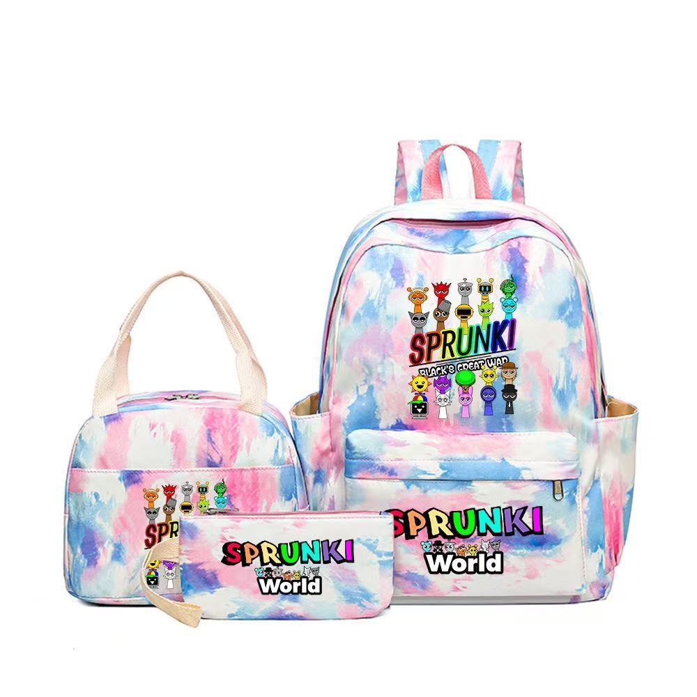 Rhythm zygote student schoolbag children's backpack backpack three-piece set