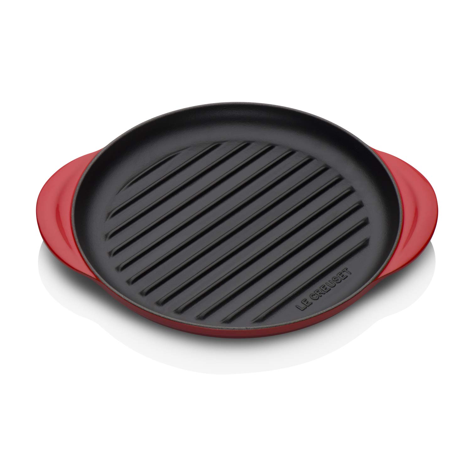 

Le Creuset Cast Iron Enamel Round Grill Pot, 25 cm, Cherry Red, Gas and Induction Oven Compatible [Official Japanese Product]