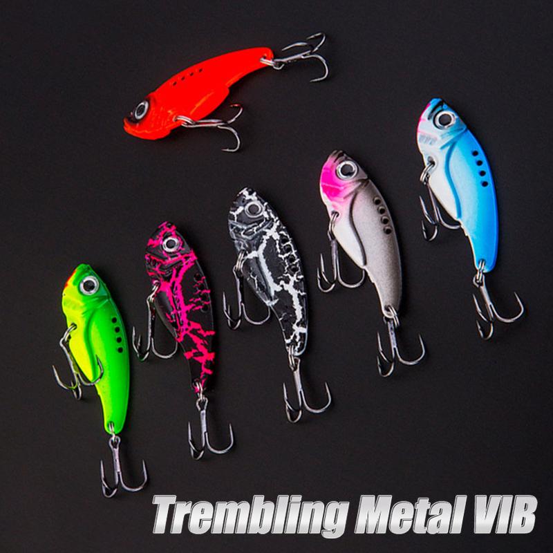 Metal Vib Blade Návnada Rybaření Vibrace 3D tvrdá nástraha Trojháček Náčiní Pesca Návnada