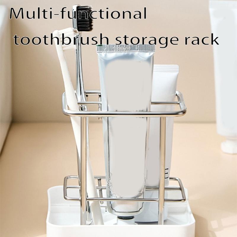 Toothbrush And Toothpaste Stand With Quick Drying Designs For Keeping Bathroom Clean And Tidying