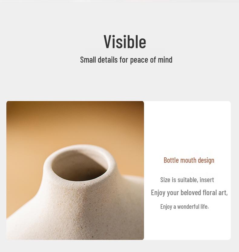 Nordic Style White Ceramic Vase for Elegant Living Room Flower Arrangements