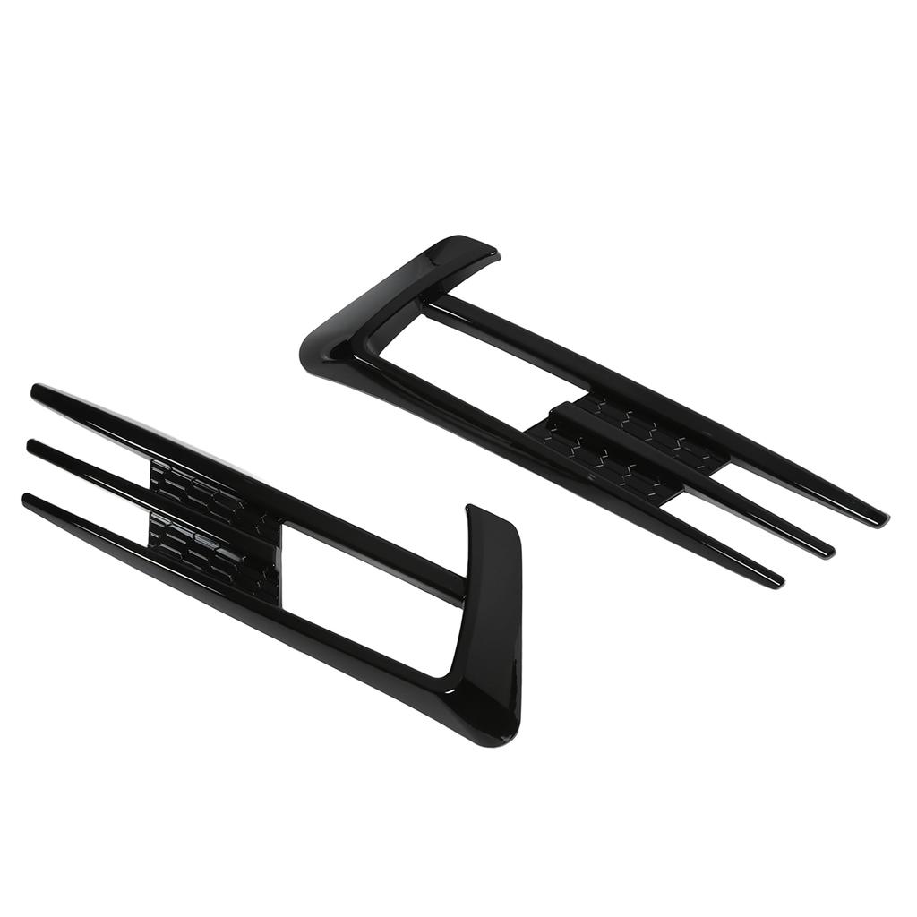 Glossy Black Front Fog Lamp Eyebrow Eyelid Cover Trim Replacement for MK7 2014‑ 2017