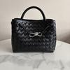High End Fashion Genuine Leather Women's Handbag Woven Handbag