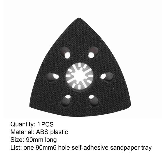 90mm Schleifpad 6 Löcher Schnellwechsel Universal Dreieckiges Schleif-Sägeblatt für Holzbearbeitung