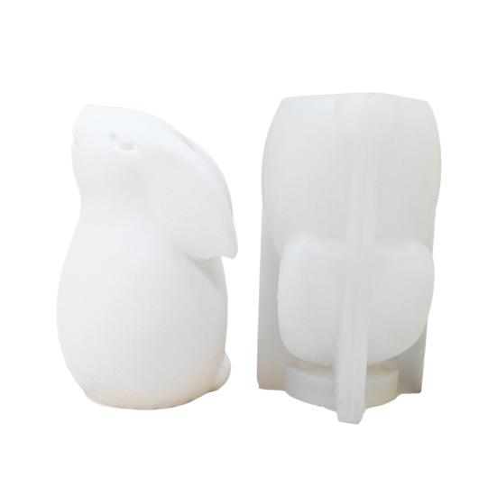 

Силіконова форма Кролик для виготовлення свічок, мила, воску, смоли, глини, шоколадних тортів. Антипригарна, термостійка форма Small