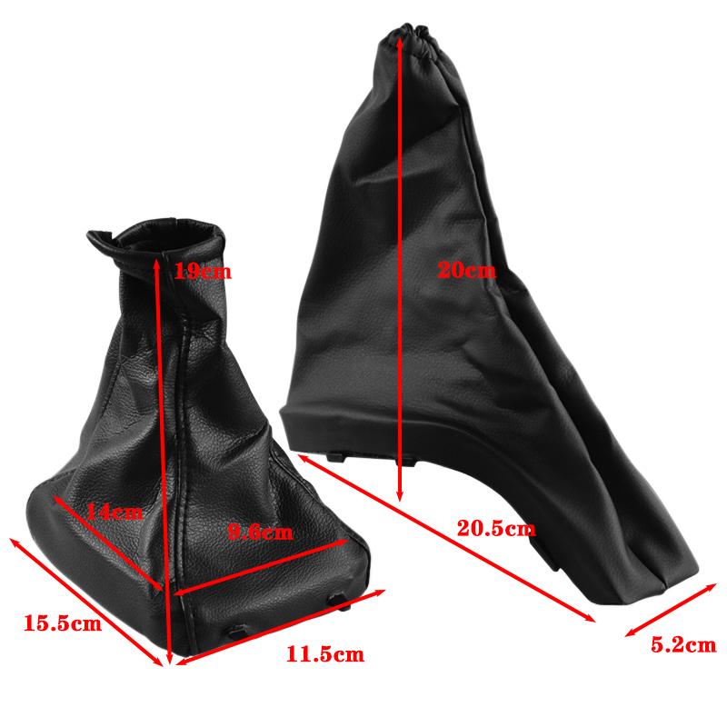 Car Gear Shift Knob Gaiter Boot Cover  PU Leather Parking Handbrake Grips Covers For Opel Astra G Zafira A 1998-2004 24430525