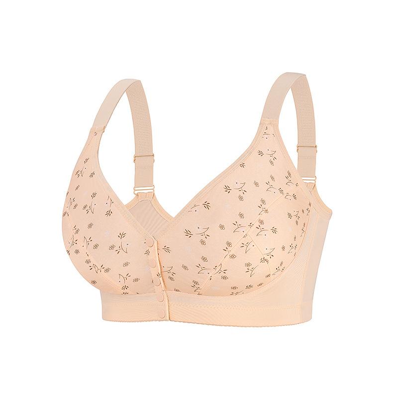 0XL-7XL Super Large Size Bra European and American Size Adjustable Shoulder Strap Popular Printed Front Buckle Large Size Underwear