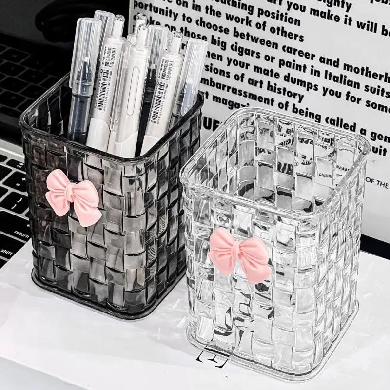 Transparente Acryl Make-up Pinsel Aufbewahrungsbox Schreibtisch Kosmetik Organizer Lippenstift Aufbewahrung Nagellack Displayständer Rack Schmuckkoffer