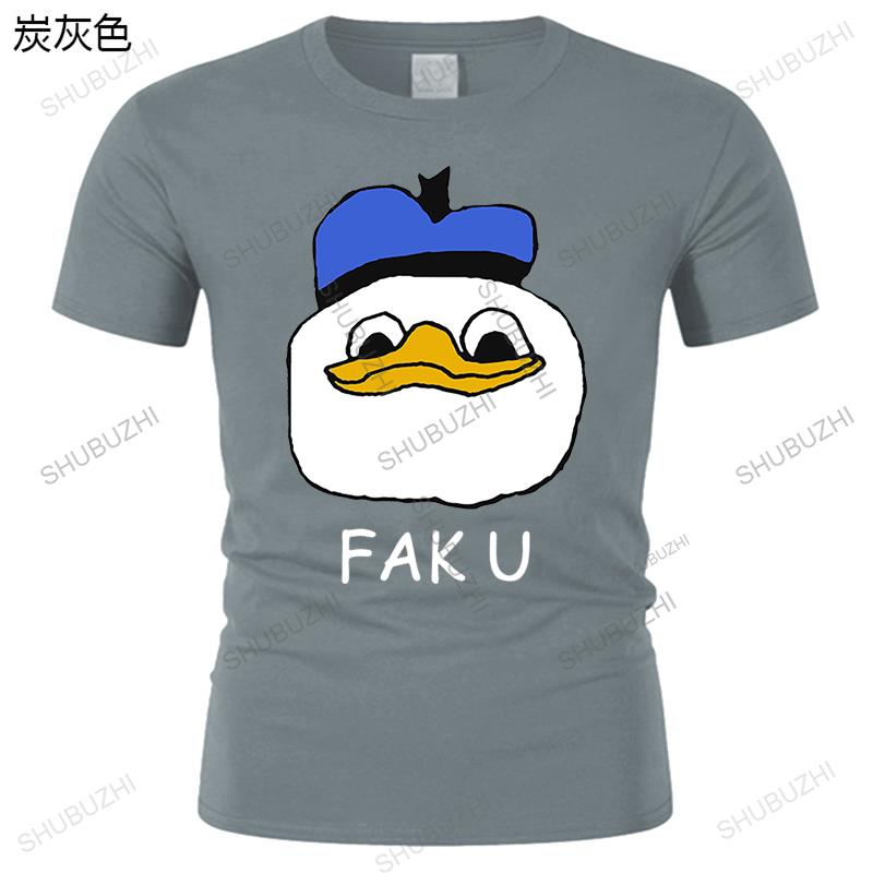 Cotton Vintage Tshirt Men Summer Tees Brand Clothing Face Fak U Gooby Pls Men Unisex Casual Tops for Him Plus Size Teeshirt