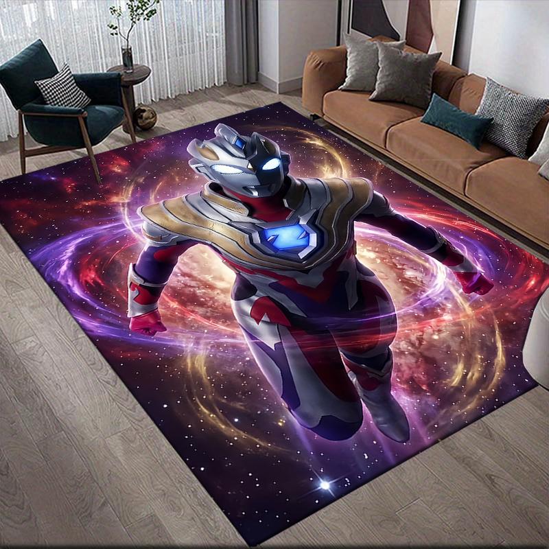 Ultraman Classic Poster Pattern Square Area Rug, Non-Slip Floor Mat for Home Living Room, Perfect Gift for Fans.chl