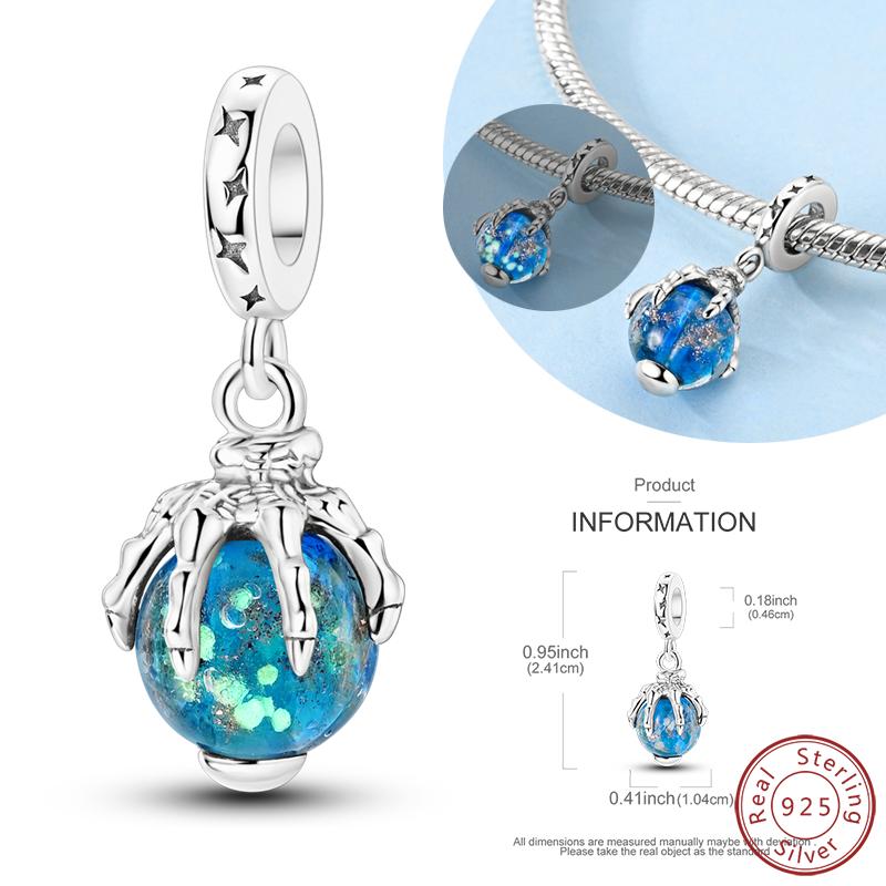 Real Copper Mysterious Purple Series Charms Bead Fit Original Bracelet Pendants Diy Jewelry Gift