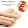 JUTOSU Wood Dowels, 6x20mm, Pack of 100, Woodworking Dowels, Wood Dowels, Dowel Marker, Wooden Nails, Dowel Marking Punch, Kiln-Dried Grooved Chamfere