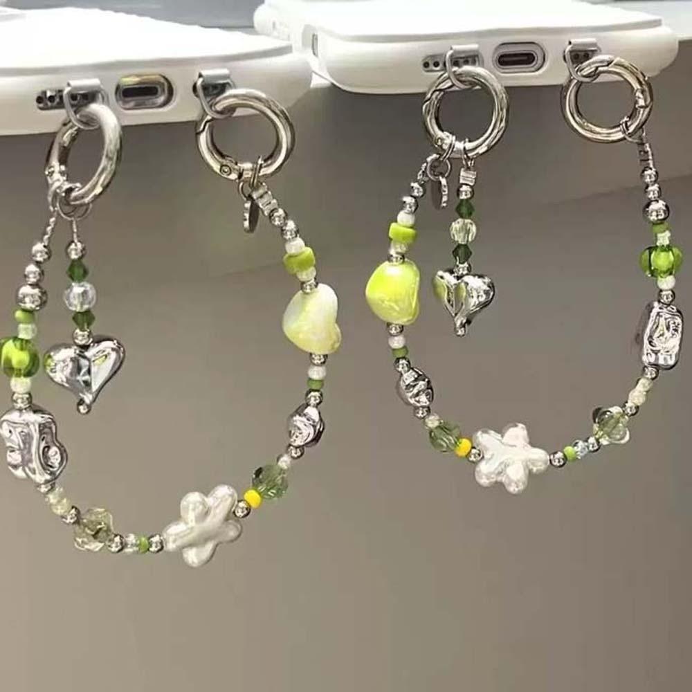 Y2K Colorful Bag Charm Resin Versatile Bag Pendants Bag Accessories Beaded Phone Chain Girls